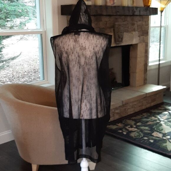 J Valdi Black Mesh Cover Up - Picture 3 of 8